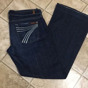 7 for all mankind Dojo dark wide leg jeans great condition